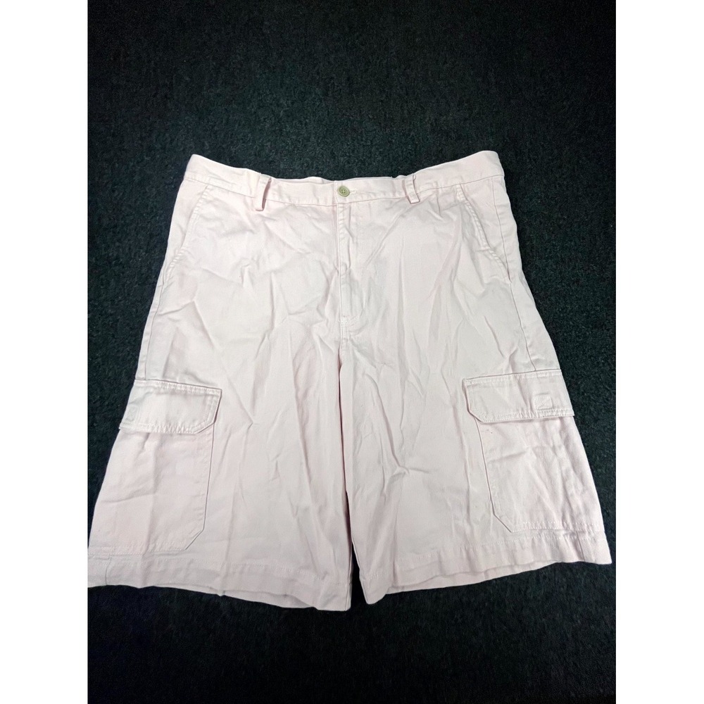 Chaps Cargo Shorts Mens 38 Pink Cotton Mid Rise Casual Hiking Camping‎ Outdoor